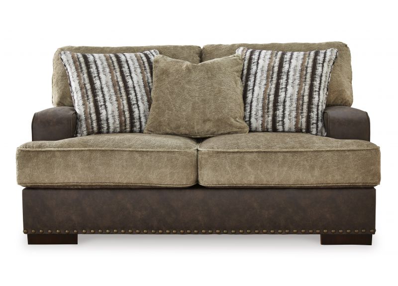 2 Seater Sofa in Two Tone Faux Leather - Findon